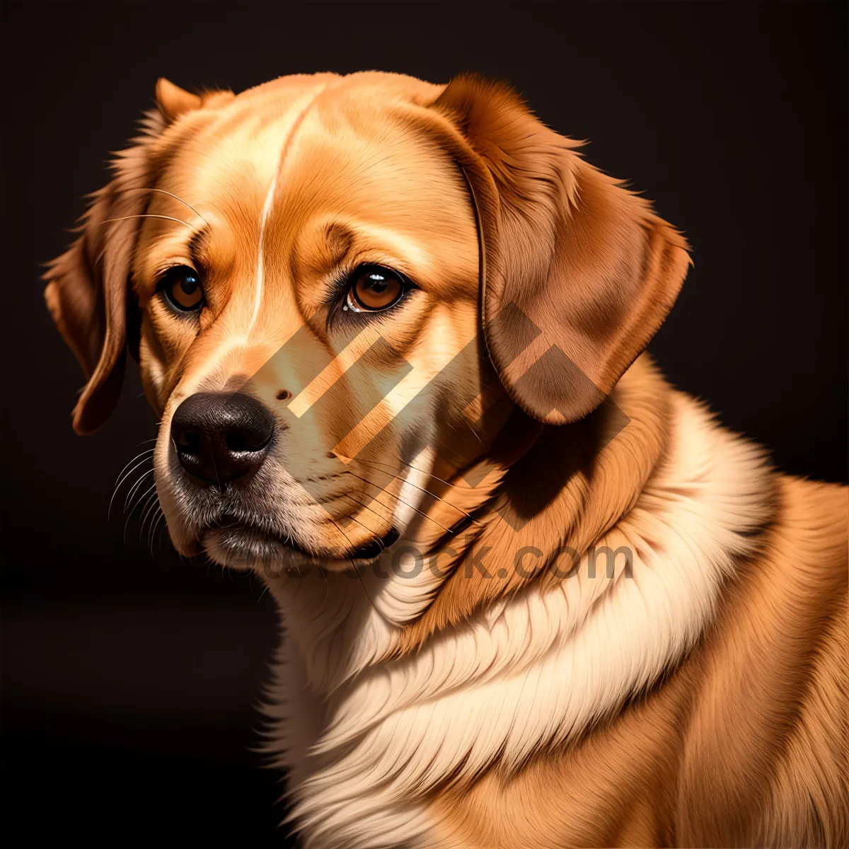 Picture of Golden Retriever Puppy: Purebred Canine Cutie