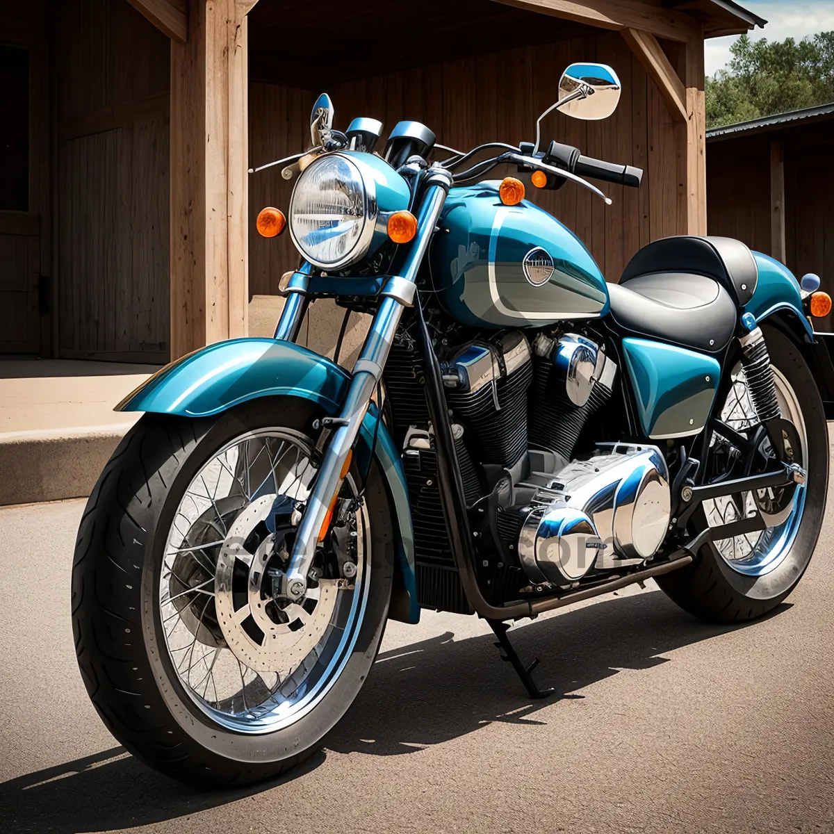 Picture of High-Speed Motorcycle on Open Road