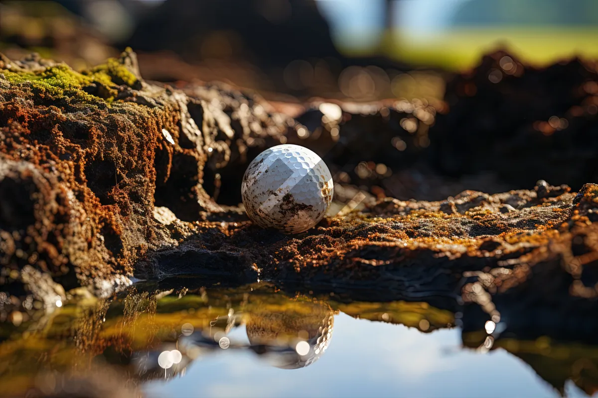 Picture of Golfer on the course with golf equipment