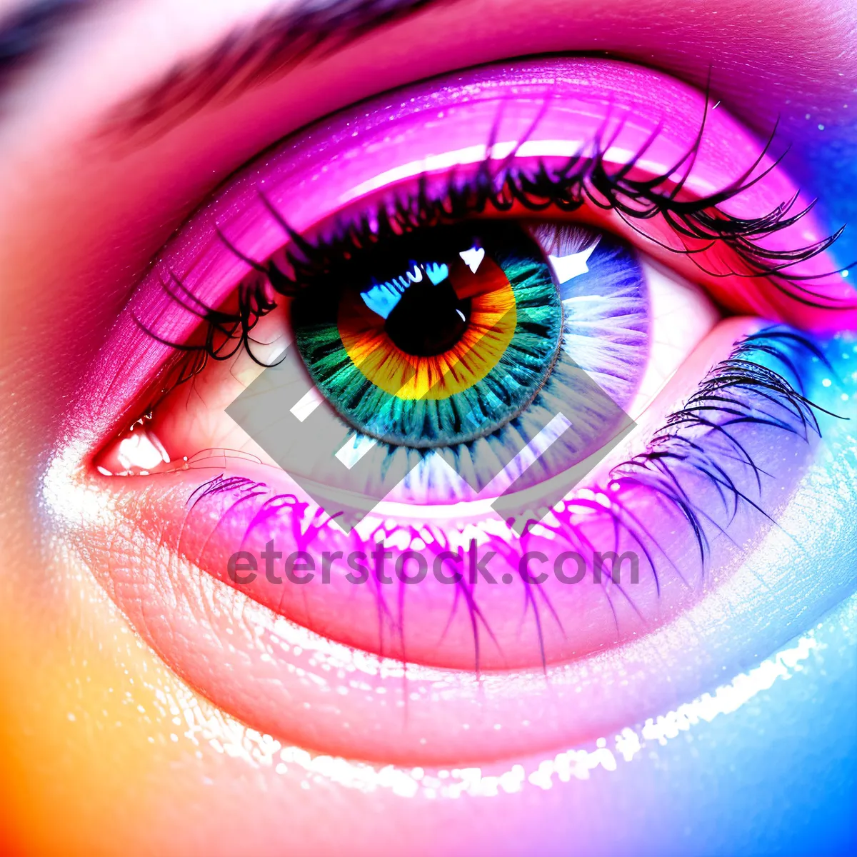 Picture of Vibrant Eyebrow and Eye Close-up with Stunning Detail