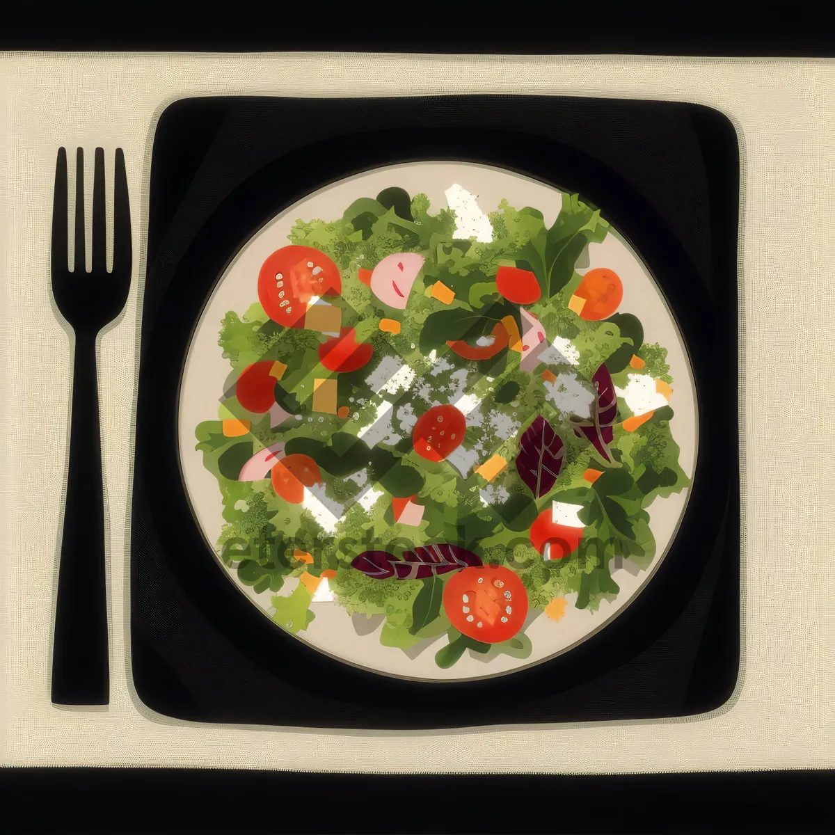 Picture of Fresh and Delicious Gourmet Vegetable Salad