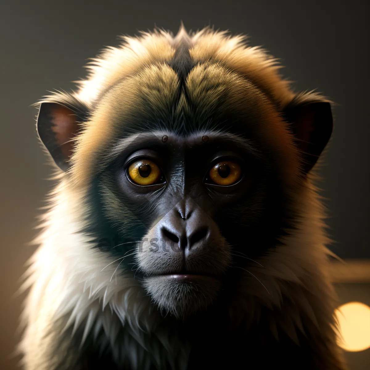 Picture of Furry Primate Gazing with Intensity