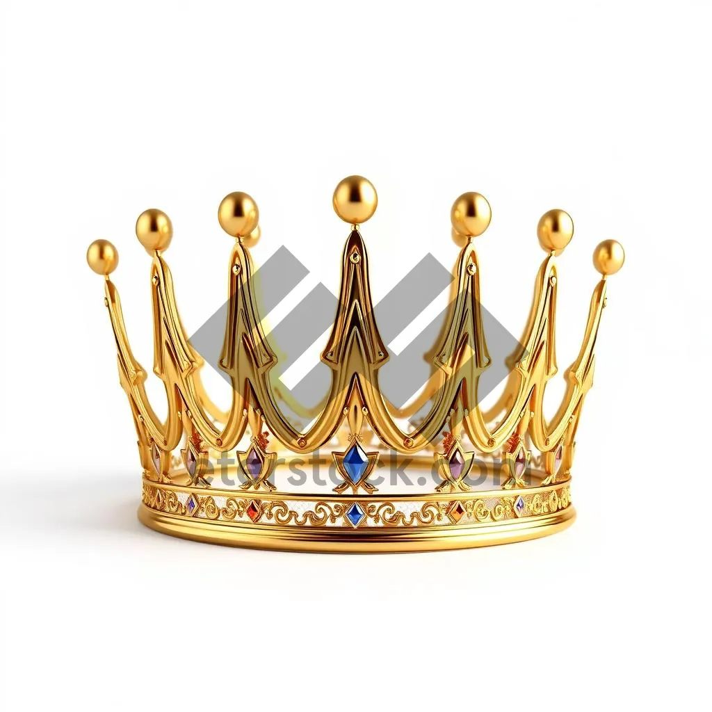 Picture of Golden Baron Crown Decoration with Heraldry Symbol