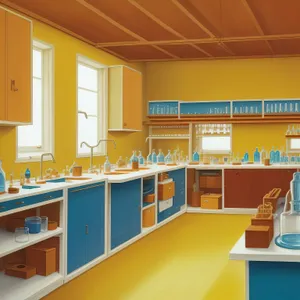 Modern Wood-Floor Alcove with Lamp