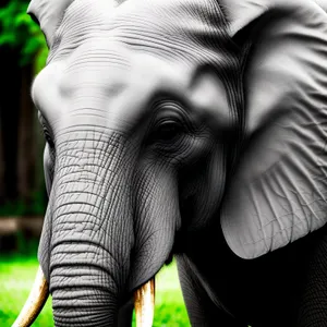Wild Elephant in South African Safari Park