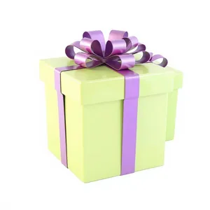 Festive gift box with ribbon for celebration event.