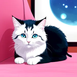 Cute Playful Kitten with Curious Eyes