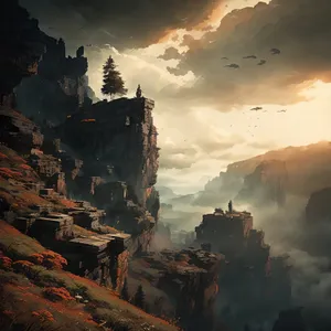Majestic Canyon Sunrise over Castle Rock