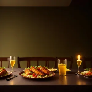 Candlelit Dinner with Elegant Table Decoration