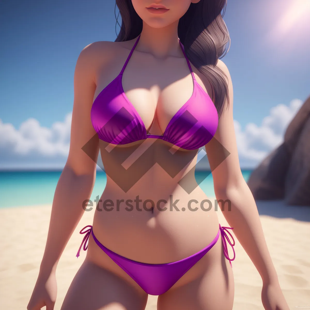 Picture of Seductive Beachwear Model in Bikini