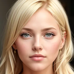 Blond Beauty: Attractive Model with Stunning Hair and Radiant Skin