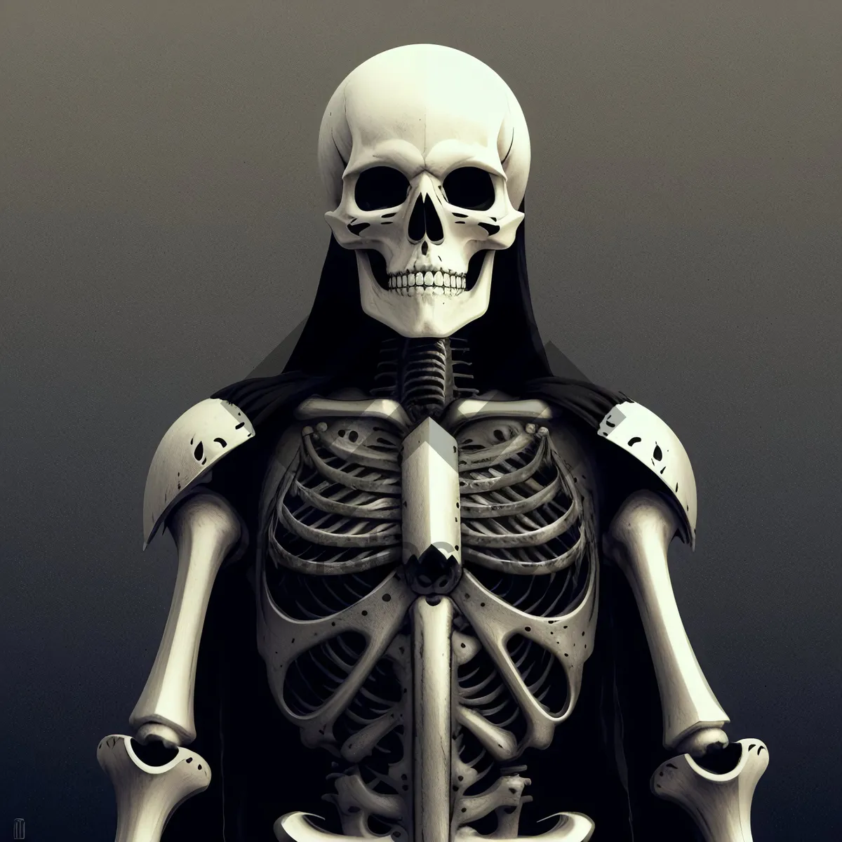 Picture of Terrifying skeletal pirate bust sculpture