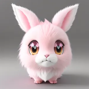 Bunny boasting adorable ears, fluffy and delightful, brings joy and sweetness to the scene