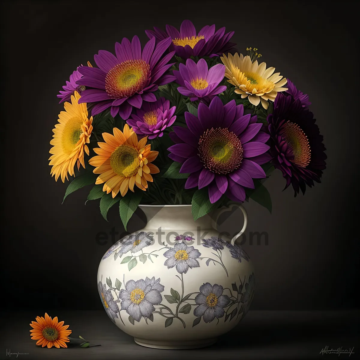 Picture of Colorful Spring Floral Vase Design