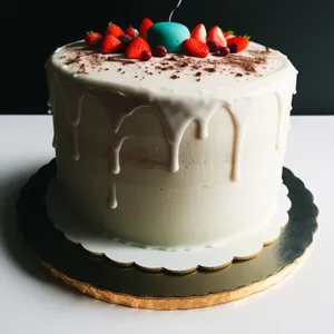 Delicious Strawberry Vanilla Cake with Chocolate Icing