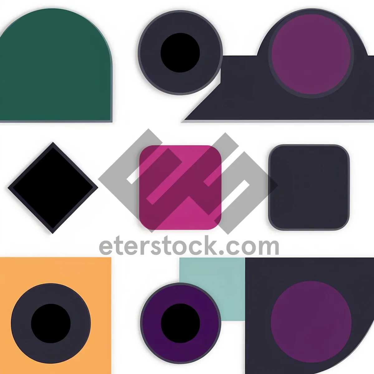 Picture of Web Button Collection: Glossy Square Icons