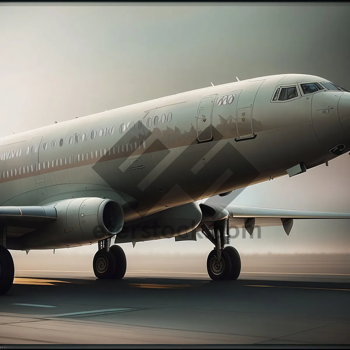 Picture of Sky High: Modern Jet Airliner at Airport