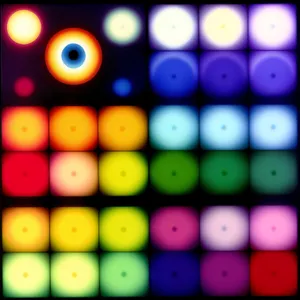 Shiny Plasma Art: Bright Circle Pattern with Polka Dots