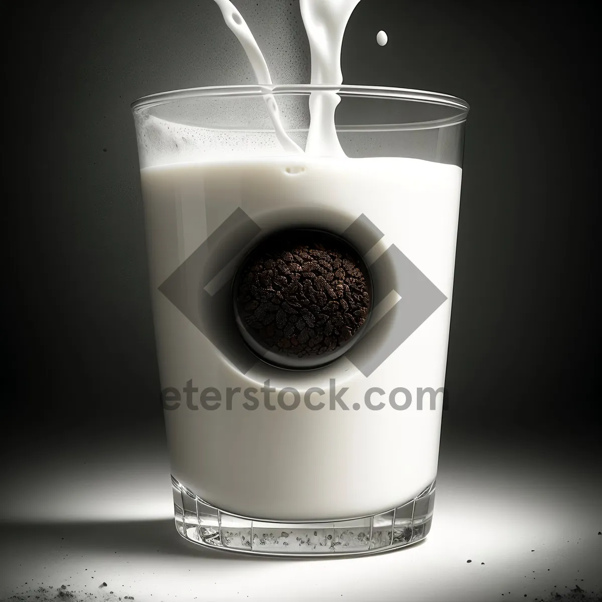 Picture of Morning Brew: Hot Espresso in Glass Cup with Milk