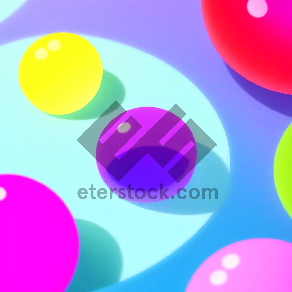 Picture of Shiny Glass Web Button Set with Colorful Polka Dots