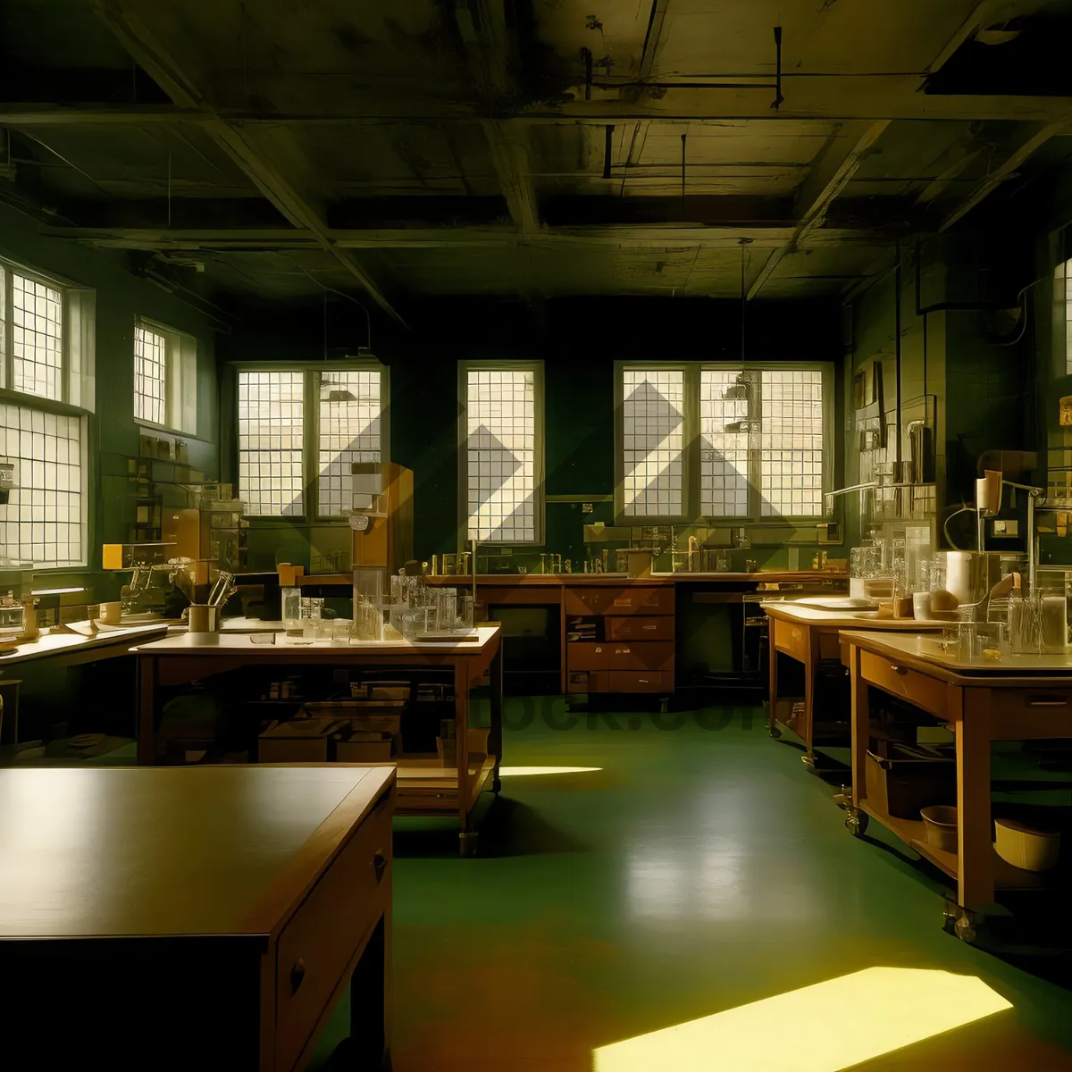 Picture of Modern luxury restaurant interior design with wooden furniture