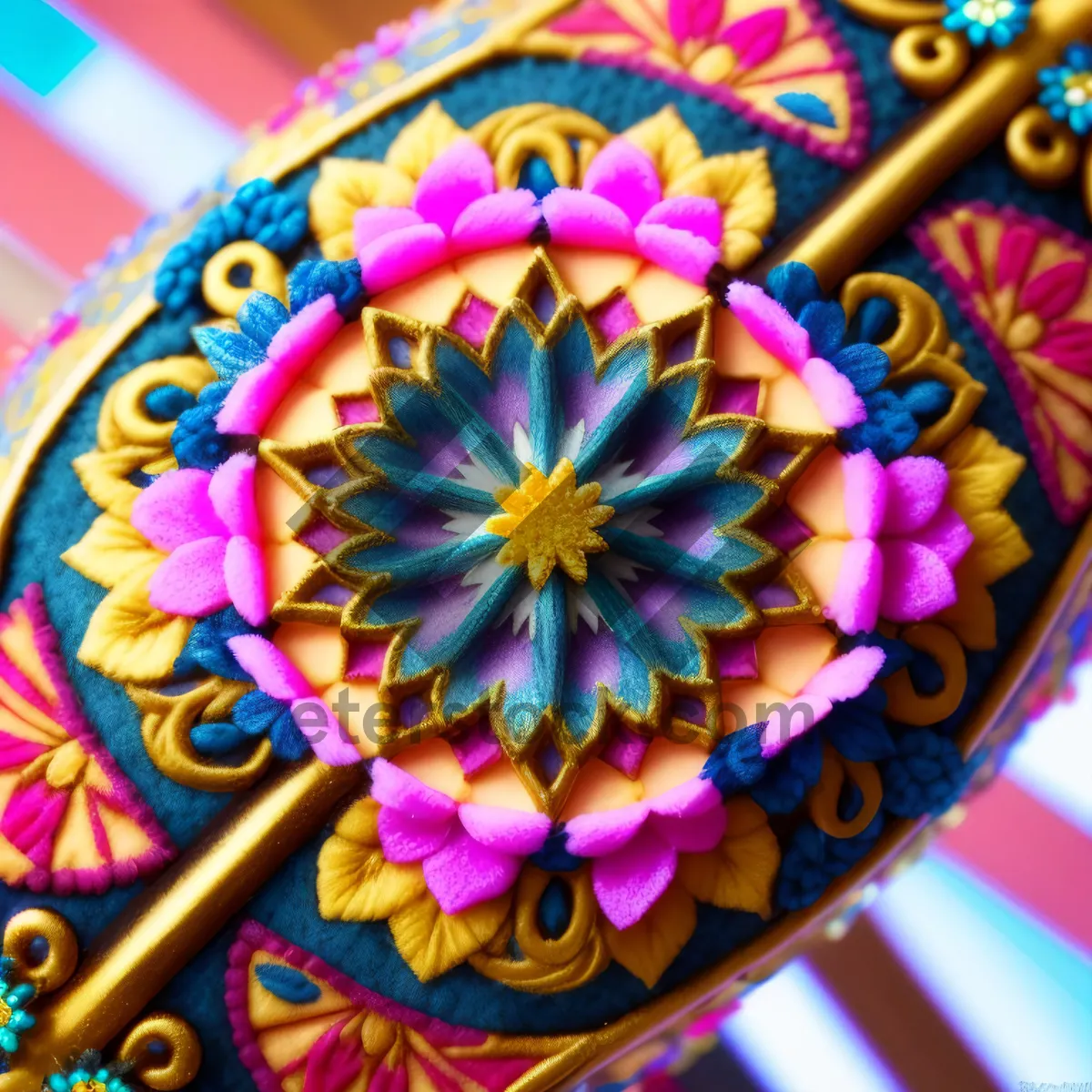 Picture of Colorful pinwheel design with modern art vibes.