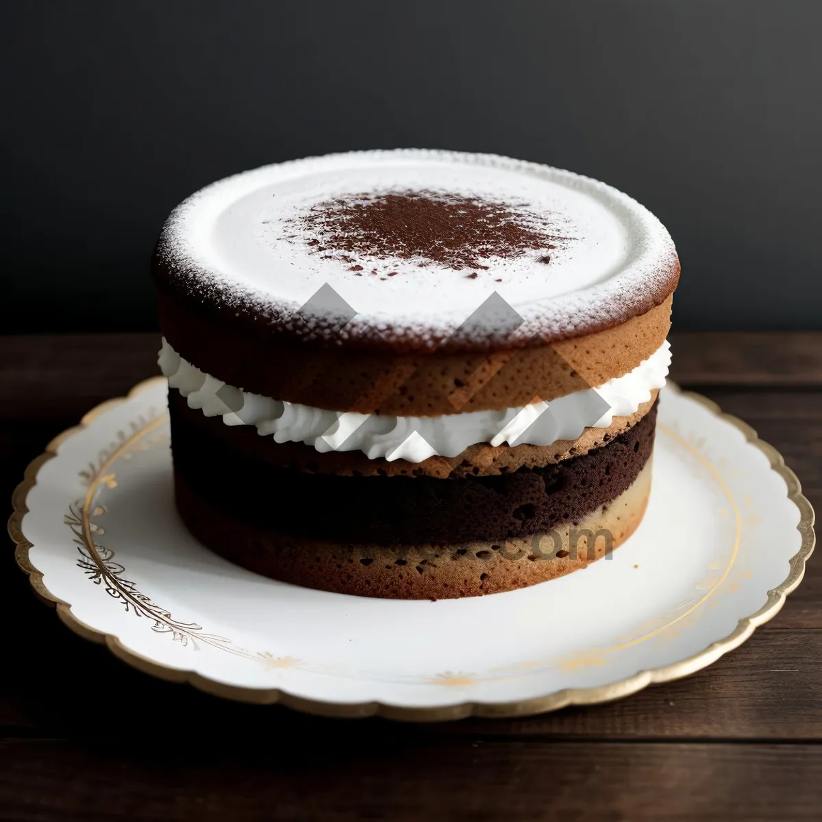 Picture of Delicious Chocolate Cappuccino Cake Morning Breakfast