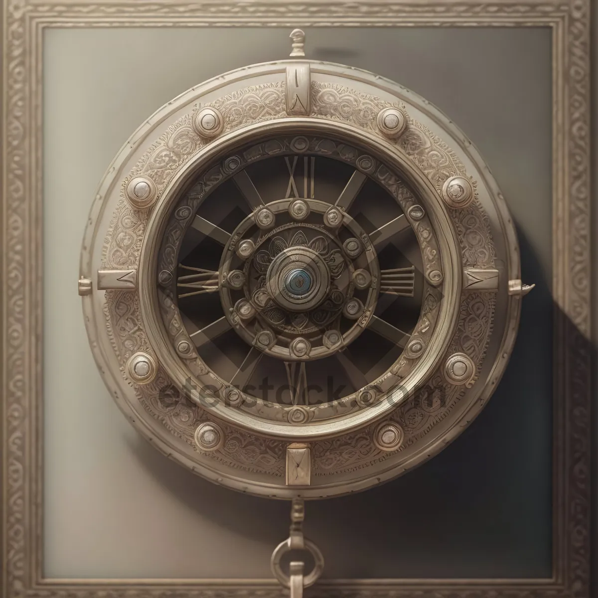 Picture of Vintage Clock Mechanism with Protective Shield