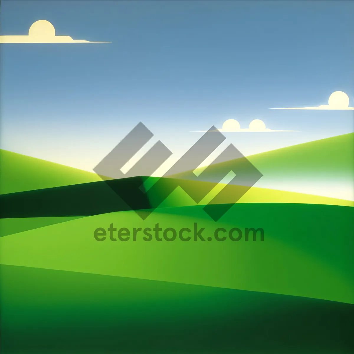 Picture of Abstract Gradient Wave Motion in Digital Art