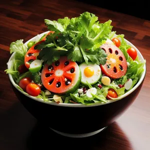 Fresh Vegetarian Salad with Healthy Ingredients