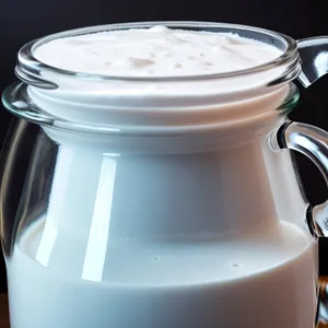 Coffee Cup with Milk and Saucer