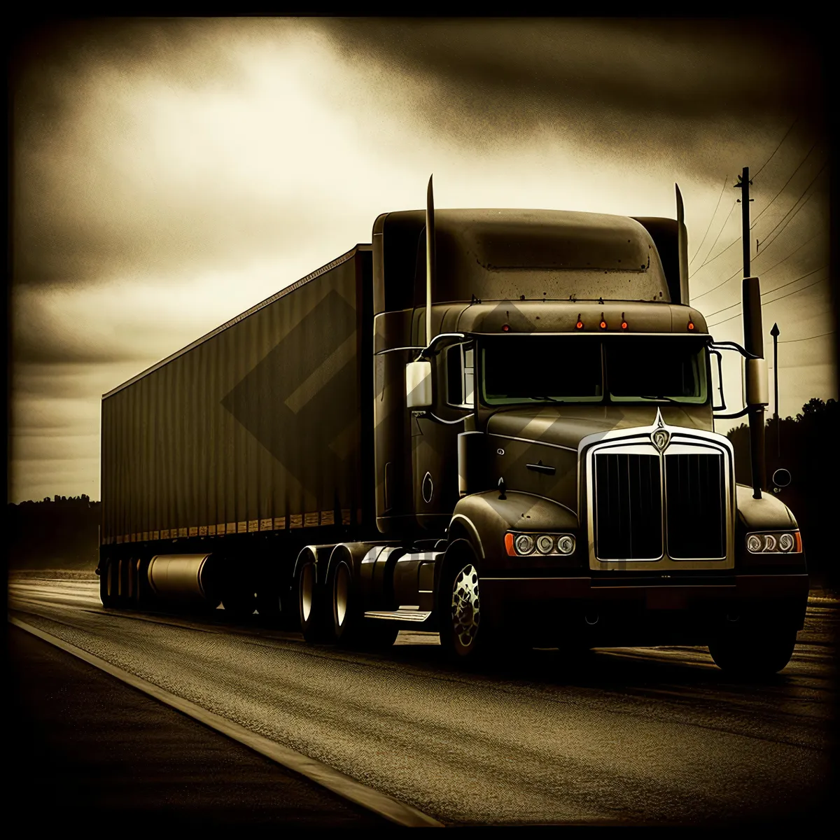 Picture of Freight hauler navigating the open highway