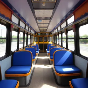 Fast-paced urban transportation with modern interior design.