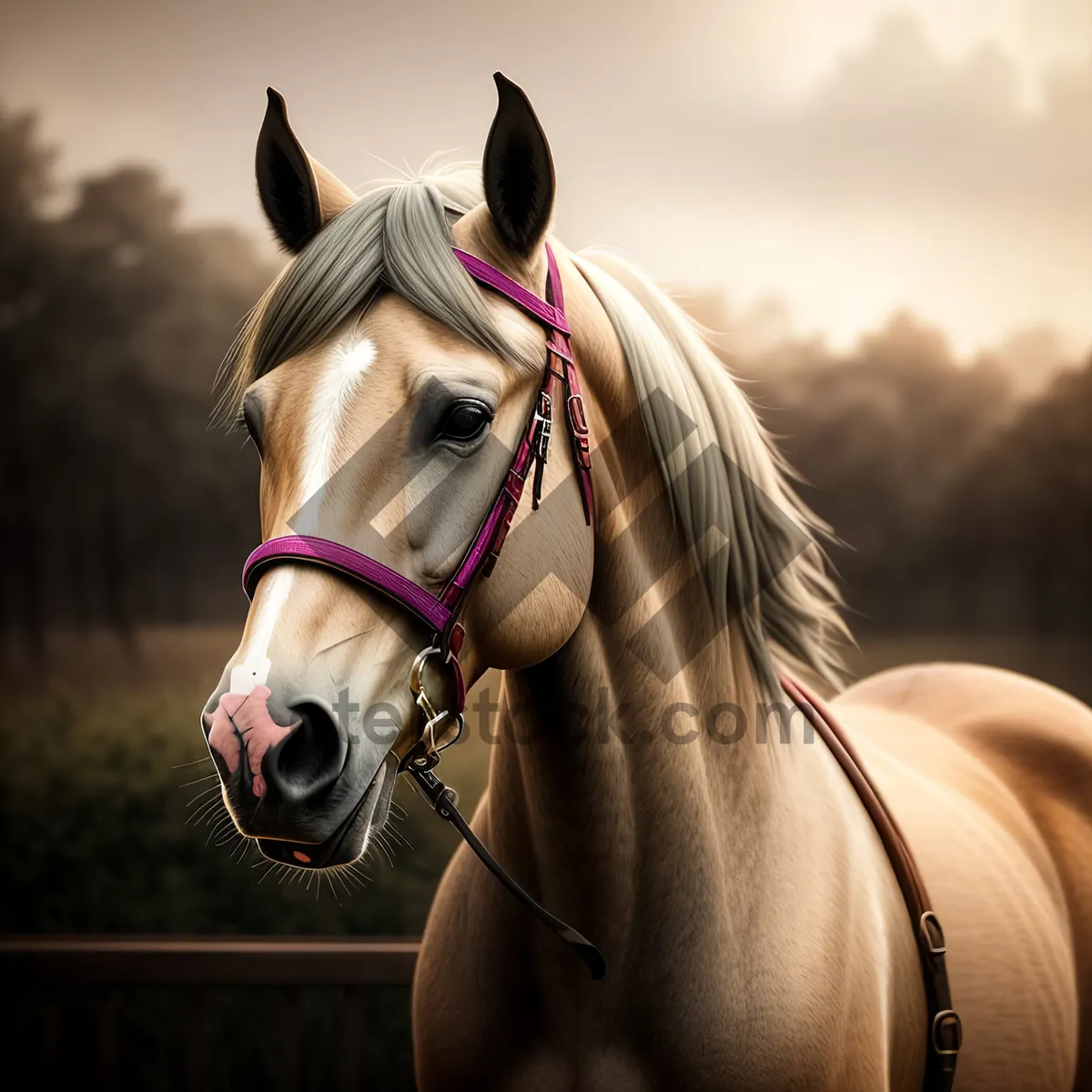 Picture of Brown Thoroughbred Stallion - Majestic Equine Portrait