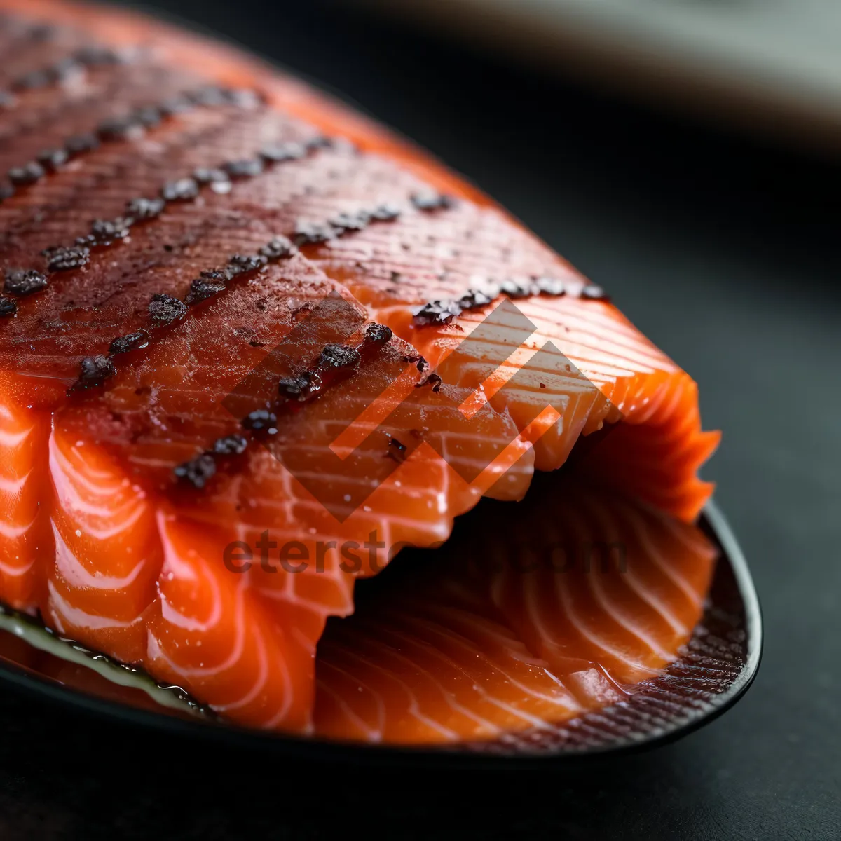 Picture of Fresh Gourmet Salmon Sushi Plate with Citrus
