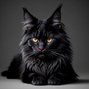 Furry Charm: Playful Gray Kitty with Adorable Whiskers