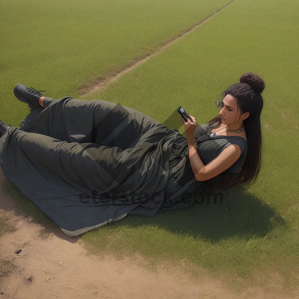 Picture of Happy Man with Sleeping Bag