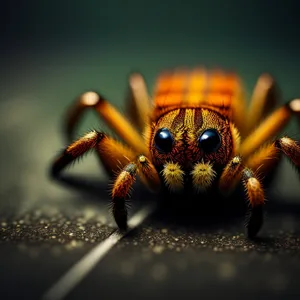 Close-up view of a winged beetle insect in the wild