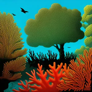 Colorful Marine Life in Tropical Coral Reef