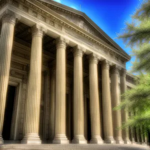Stately Government Building with Classical Columns