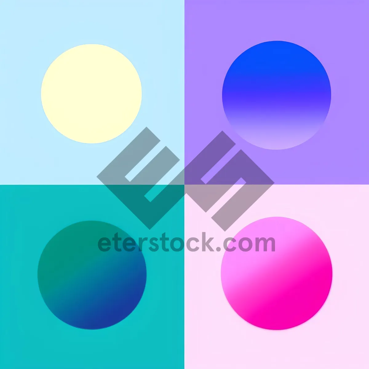 Picture of Bright Shiny Web Button with Colorful Polka Dots