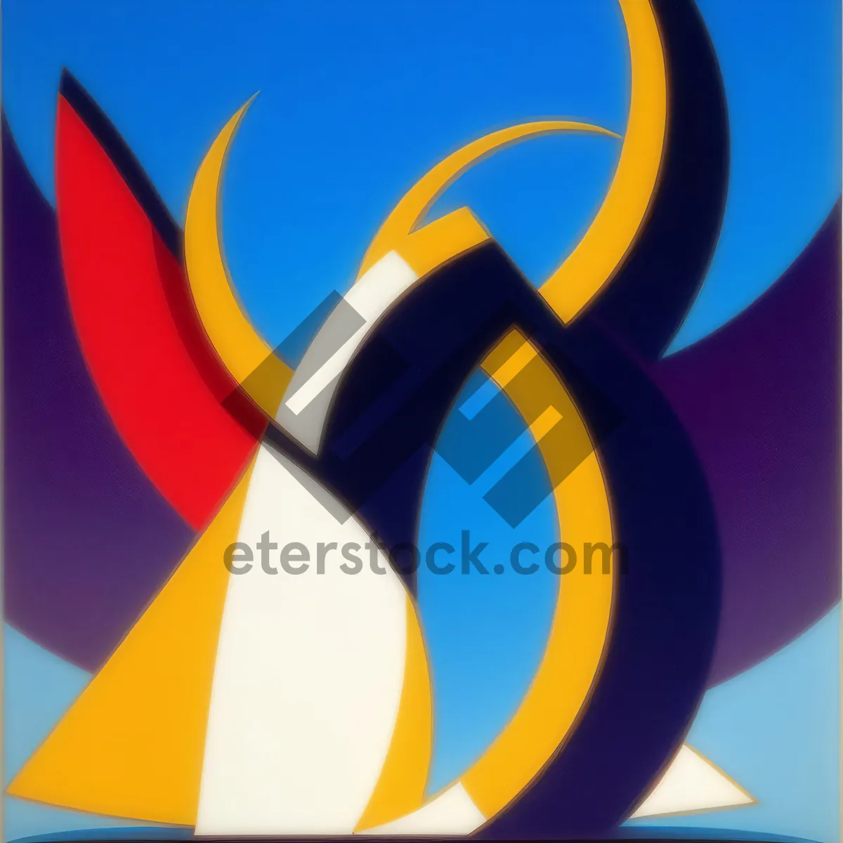 Picture of Abstract Ocean Wave Graphic Design Symbol