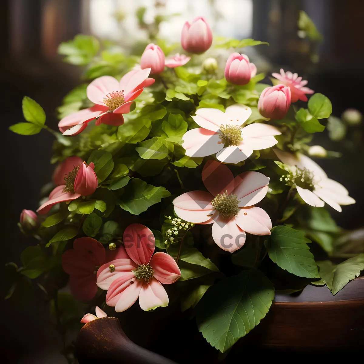 Picture of Spring Pink Floral Bouquet with Geraniums