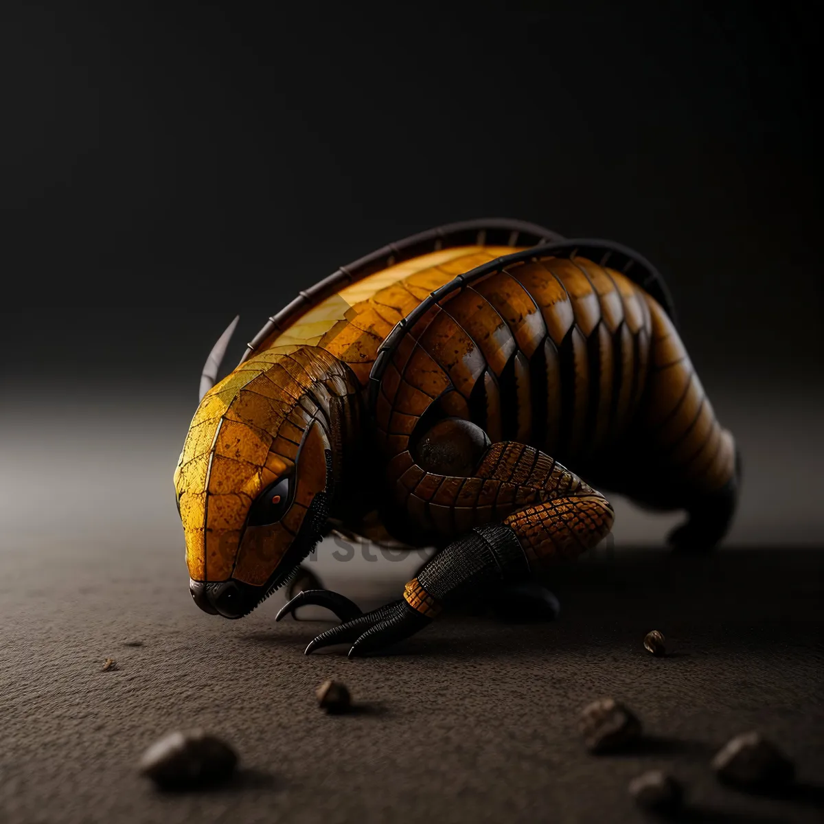 Picture of Desert Brown Snail Close-Up: Slow-moving Gastropod Wildlife