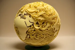 World Globe Sphere Ceramic Rubber Band