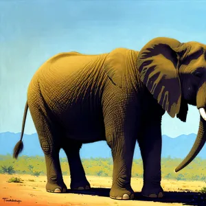 Majestic Tusker in South African Wildlife Reserve