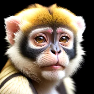 Playful Macaque Monkey in a Wildlife Habitat