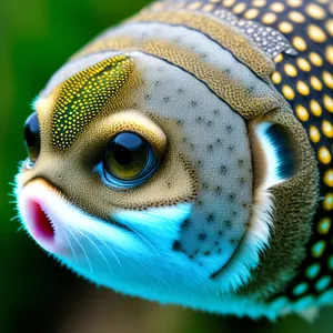 Tropical reptile with banded gecko markings