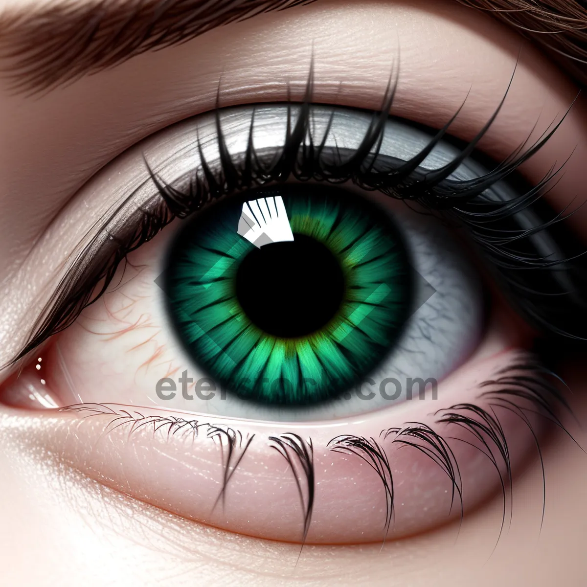 Picture of Captivating Closeup of Human Eyeball with Iris