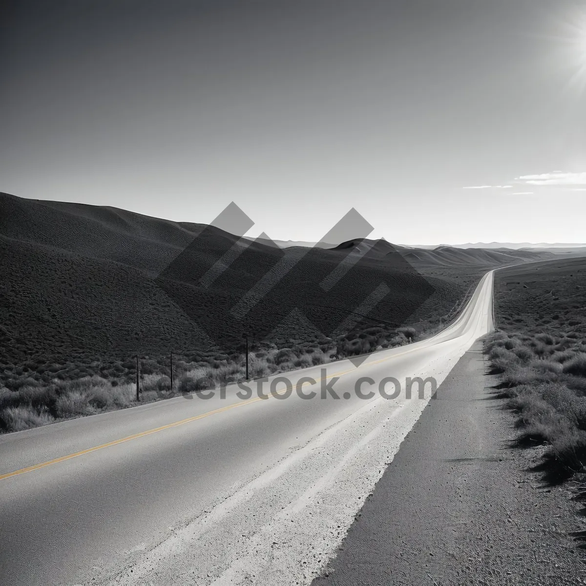 Picture of Scenic Highway Journey through Mountainous Landscape